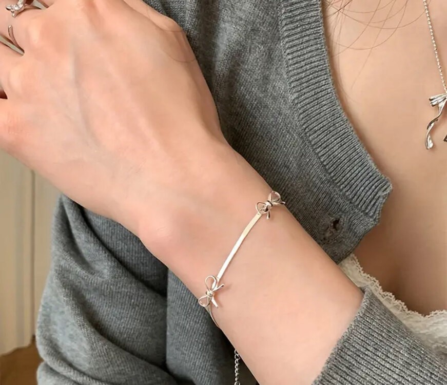 925s Çelik | Dainty Ribbon Bileklik