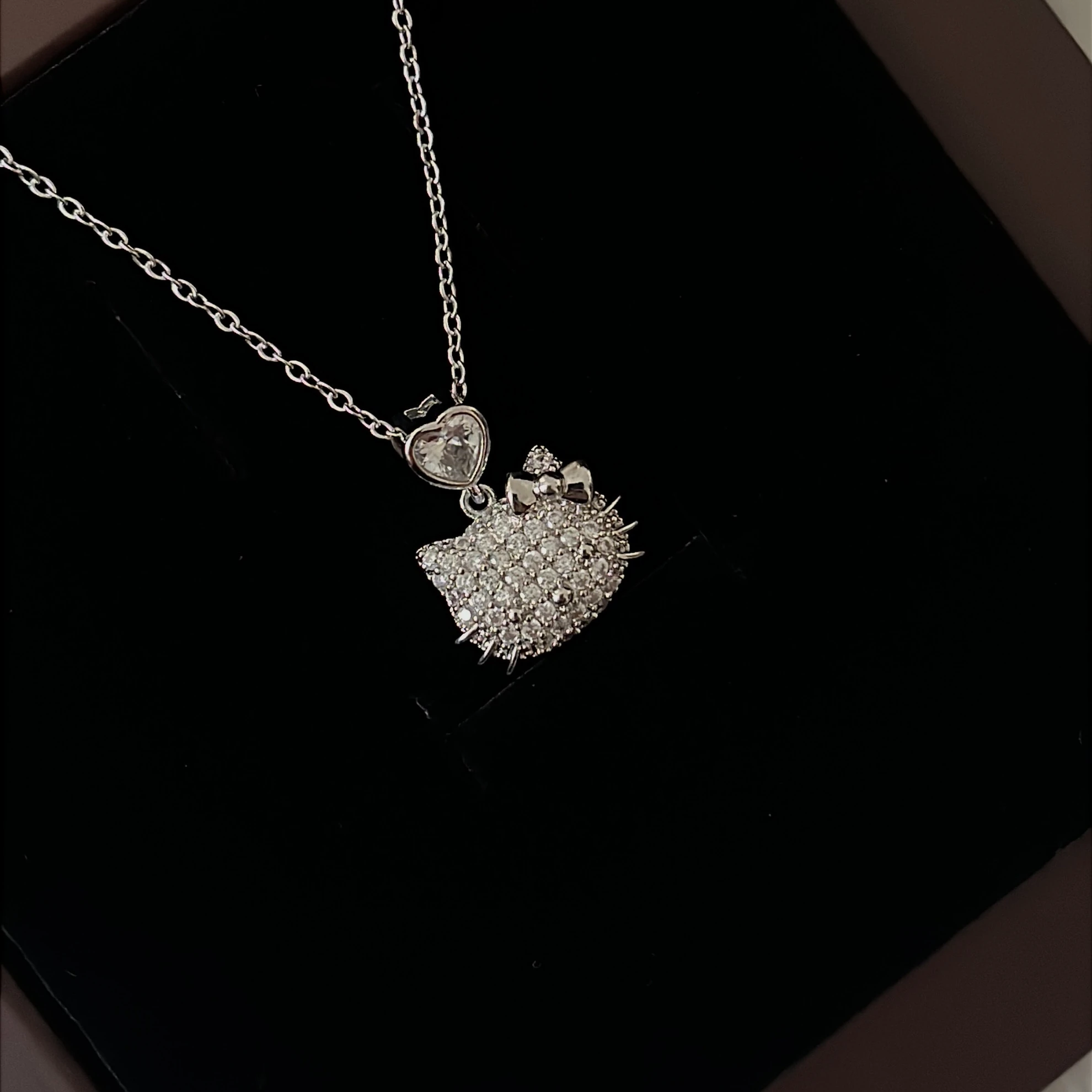 Çelik | Hello Kitty Rhinestone Kolye