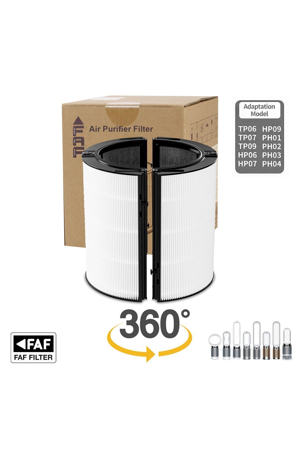 True Cam Hepa 360 Filtre Dyson Purifier Humidify+Cool Formaldehyde PH04 ile Uyumlu