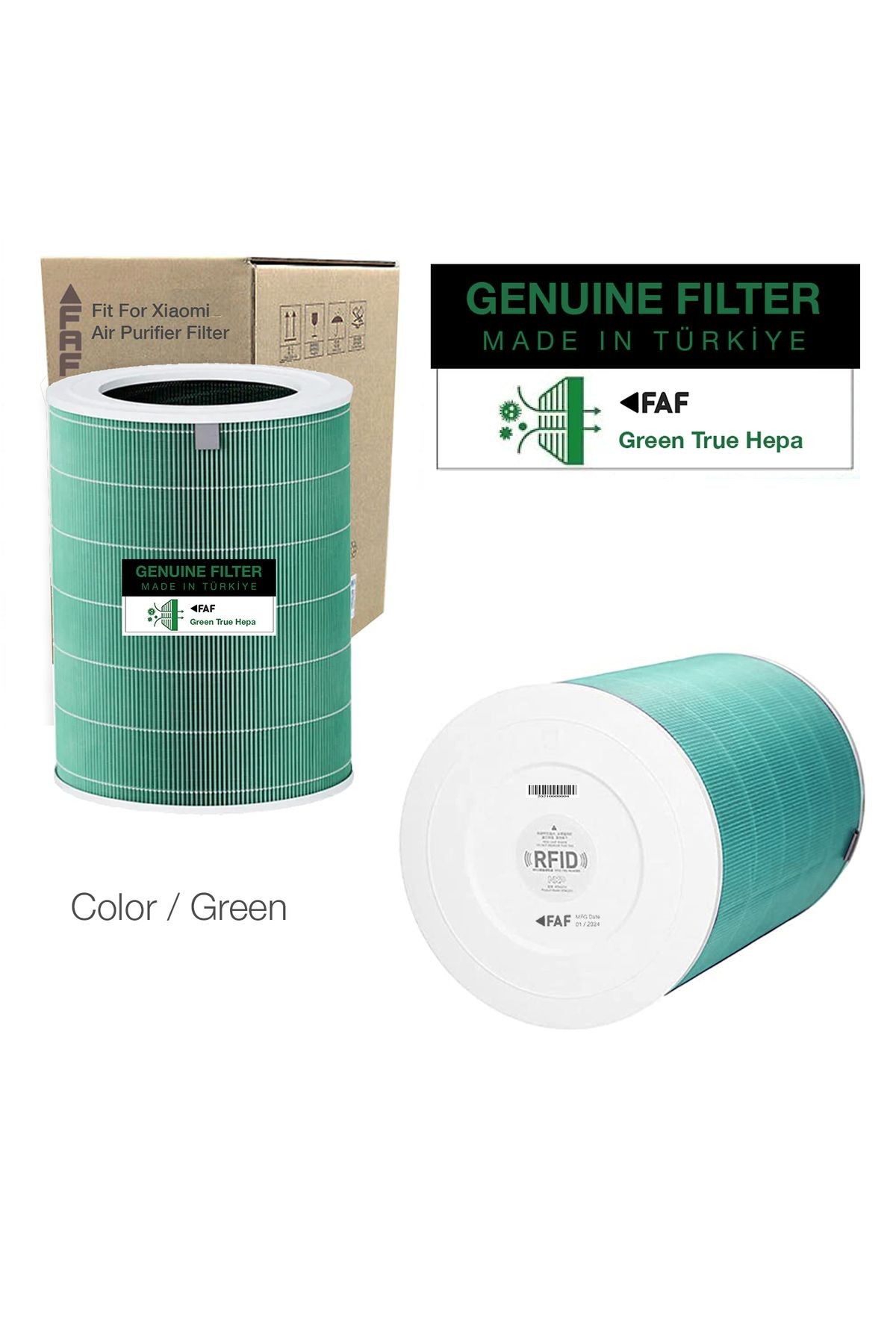 Model 3C Yeşil True Hepa 14 Filtre Xiaomi Mi Air Purifier 3c Model: Ac-m14-sc Özel Seri Filtre