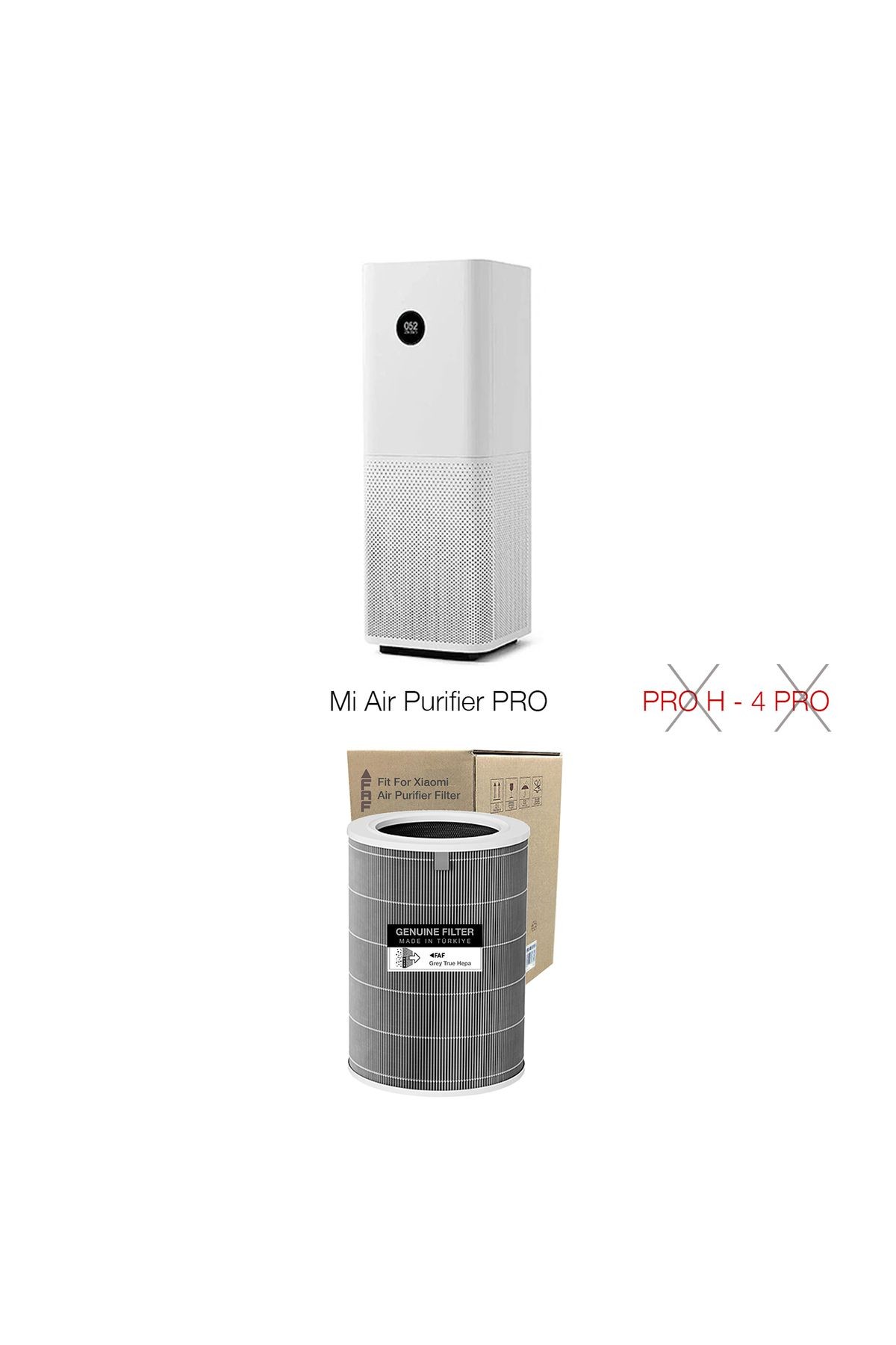 Model Pro Gri True Hepa 14 Filtre Xiaomi Mi Air Purifier Pro Model: Ac-m3-ca Özel Seri Filtre