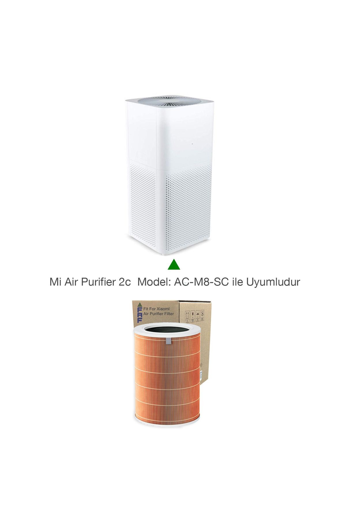 Xiaomi Mi Air Purifier 2C Filtre Model: AC-M8-SC Uyumlu True Hepa 14 High Efficiency Turuncu