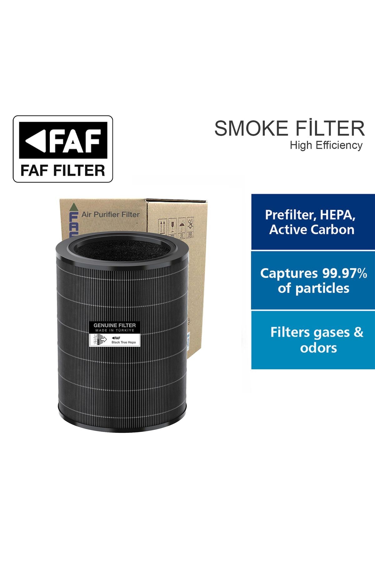 Smoke True Hepa 14 Smartmi Air Purifier Filtre Özel Seri Siyah