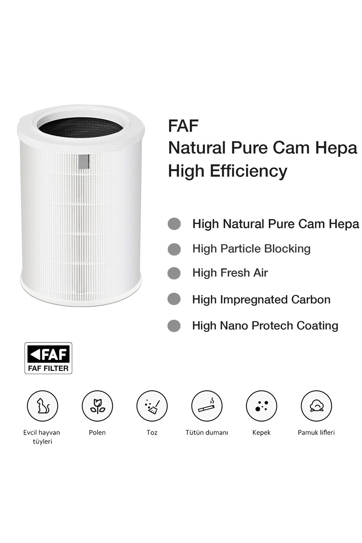 Xiaomi Mi Air Purifier 2h/2c/2s/3h/3c Filtre Uyumlu Pure Cam Hepa 14 High Efficiency Natural