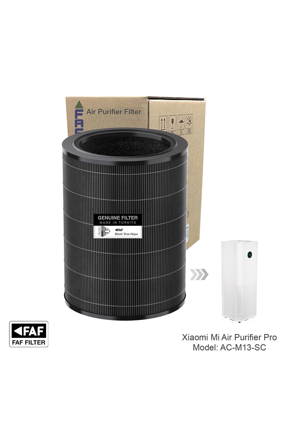 Model Pro Smoke True Hepa 14 Xiaomi Mi Air Purifier Pro Filtre Model: AC-M13-SC Özel Seri Siyah