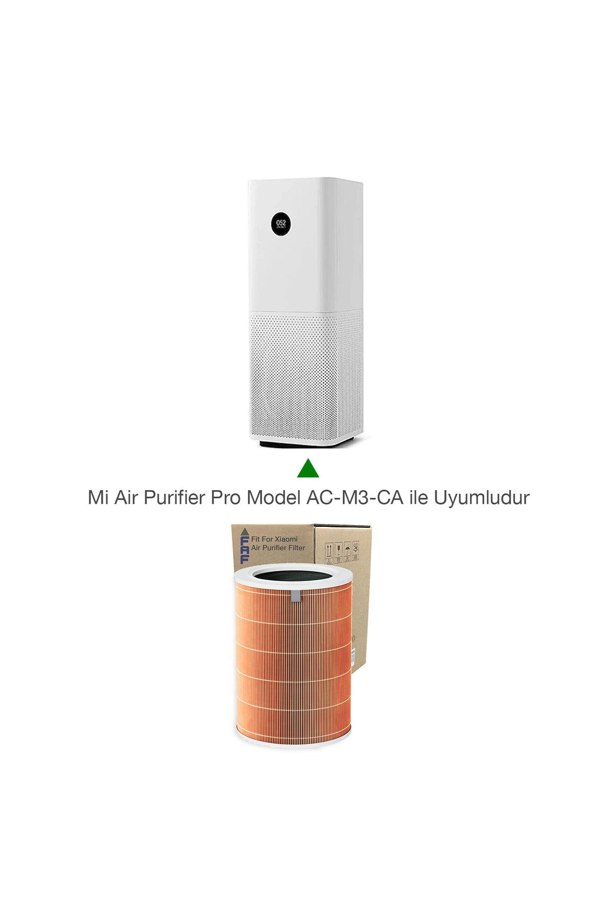 Xiaomi Mi Air Purifier PRO Filtre Model: AC-M3-CA Uyumlu True Hepa 14 High Efficiency Turuncu