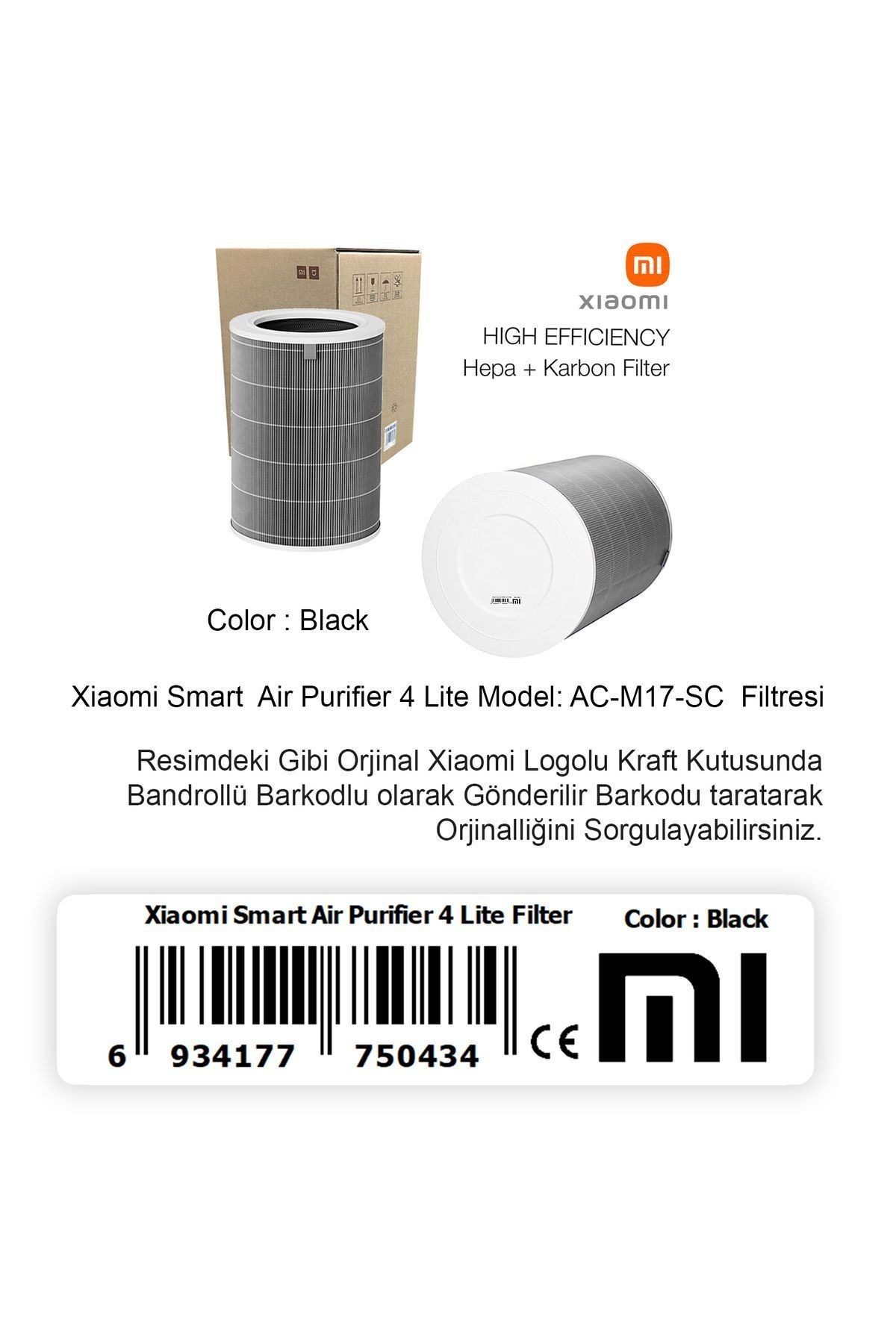 Xiaomi Smart Air Purifier 4 Lite Uyumlu Filtre