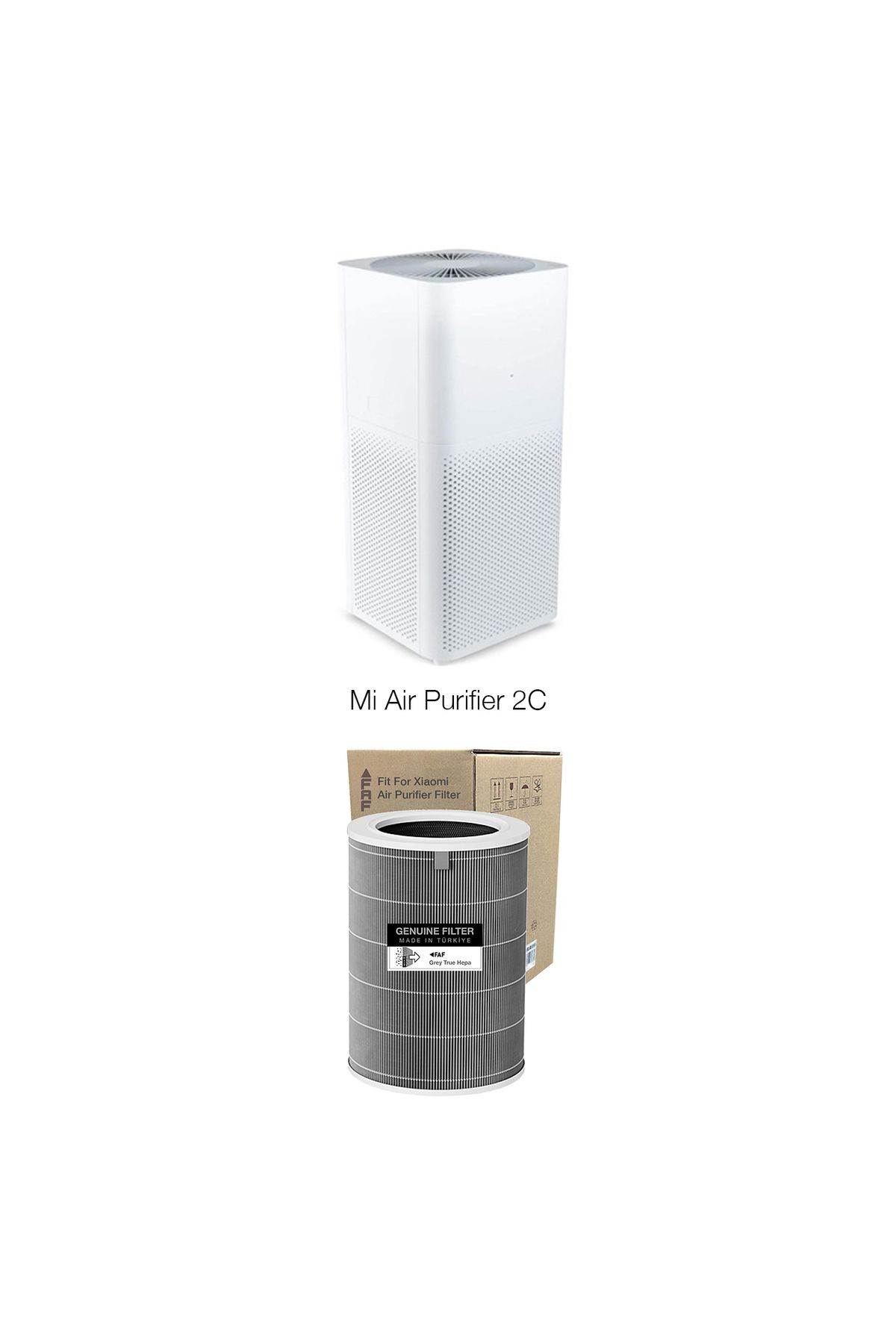 Model 2C Gri True Hepa 14 Filtre Xiaomi Mi Air Purifier 2C Model: AC-M8-SC Uyumlu Özel Seri Filtre