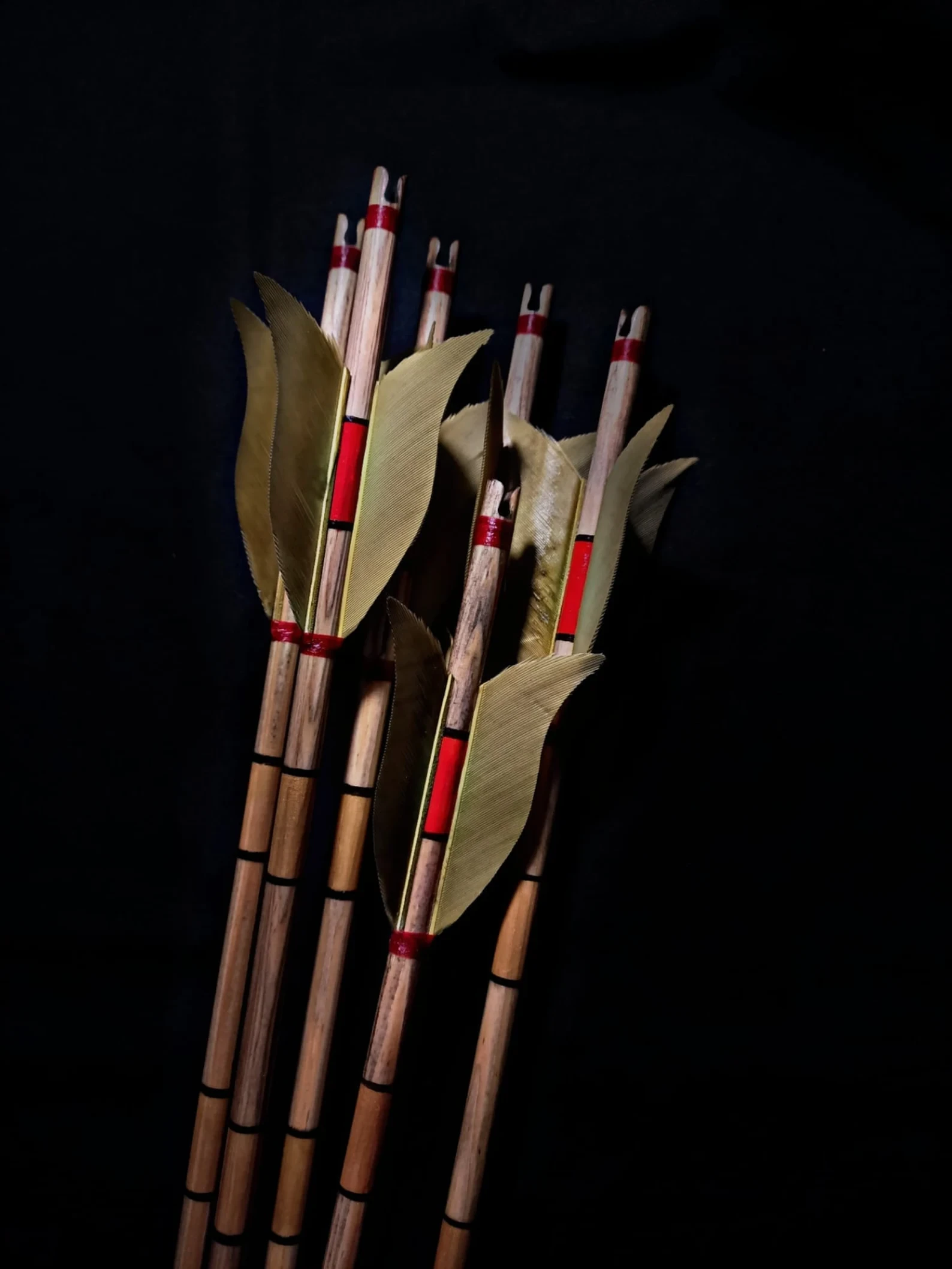 Special Khaki Tulip Maned Traditional Arrows - 12 Pieces