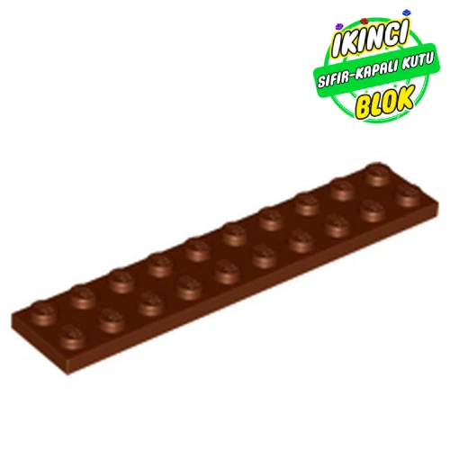 LEGO® Plate 2 x 10 Kırmızımsı Kahverengi Sıfır