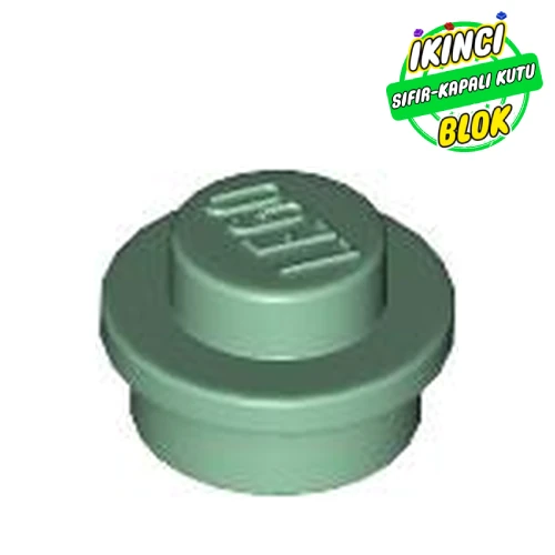 LEGO® Plate Round 1 x 1 with Solid Stud Kum Yeşili Sıfır