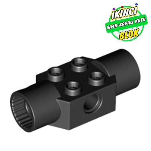 LEGO® Technic Brick Special 2 x 2 with Pin Hole, with 2 Rotation Joint Sockets Siyah Sıfır