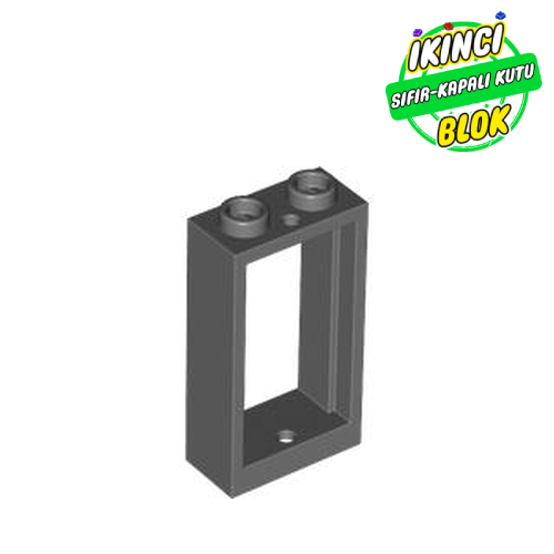 LEGO® 1 x 2 x 3 Önü Düz Çerçeve Koyu Mavimsi Gri Sıfır