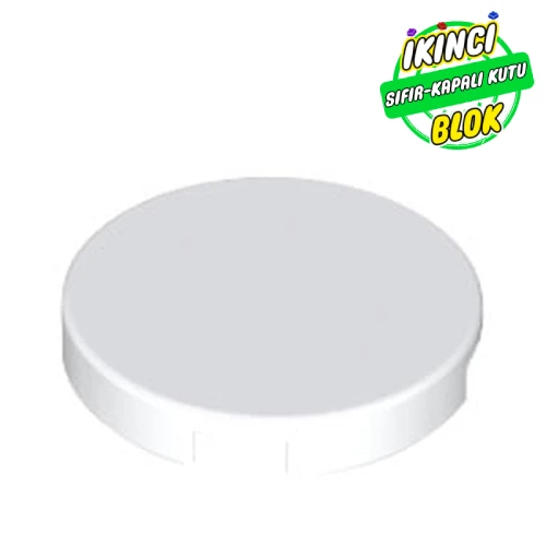 LEGO® Tile Round 2 x 2 with Bottom Stud Holder Beyaz Sıfır