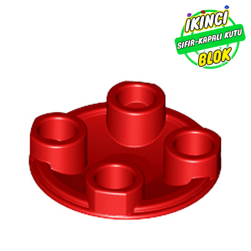 LEGO® 2 x 2 Kavisli Yuvarlak Altlı Tekne Studu Kırmızı Sıfır