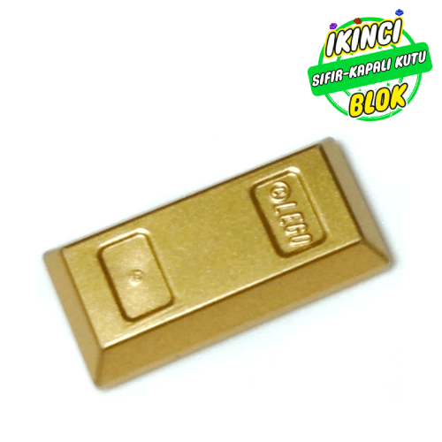 LEGO® 1 x 2 Külçe Metalik altın Sıfır