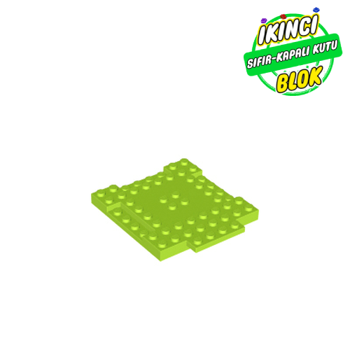 LEGO® 8 x 8 x 2/3 ve 1 x 4 Basamaklı Modifiye Tuğla Limon Yeşili Sıfır