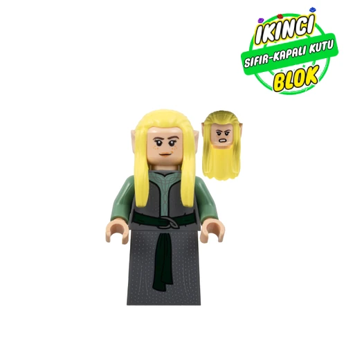 LEGO® Minifigür Elf - Dark Bluish Grey Torso, Dress, Bright Light Yellow Hair Sıfır lor120