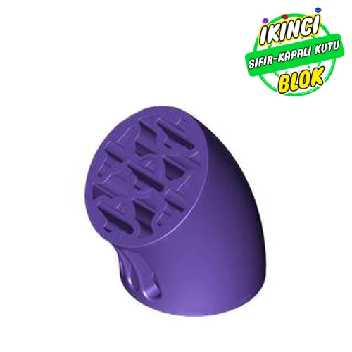 LEGO® Brick Round 3 x 3 D. Tube with 45° Elbow and Axle Holes (Crossholes) at Each End Koyu Mor Sıfır