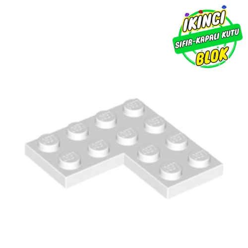 LEGO® Plate 4 x 4 Corner Beyaz Sıfır