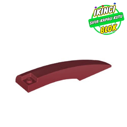 LEGO® Slope Curved 10 x 2 x 2 with Curved End Left Koyu Kırmızı Sıfır