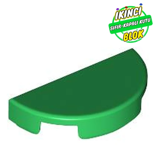 LEGO® Tile Round 1 x 2 Half Circle Yeşil Sıfır