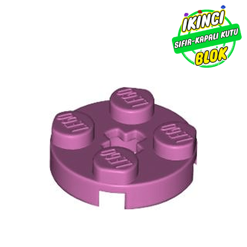 LEGO® 2 x 2 Aks Girişli Daire Plaka Koyu Pembe Sıfır