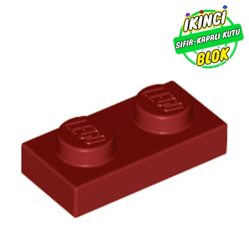 LEGO® Plate 1 x 2 Koyu Kırmızı Sıfır