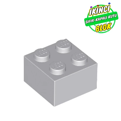 LEGO® 2 x 2 Tuğla Açık Mavimsi Gri Sıfır