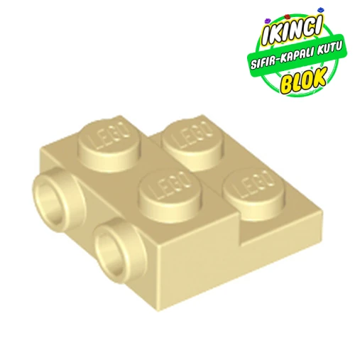 LEGO® Plate Special 2 x 2 x 2/3 with Two Studs On Side and Two Raised Bej Sıfır