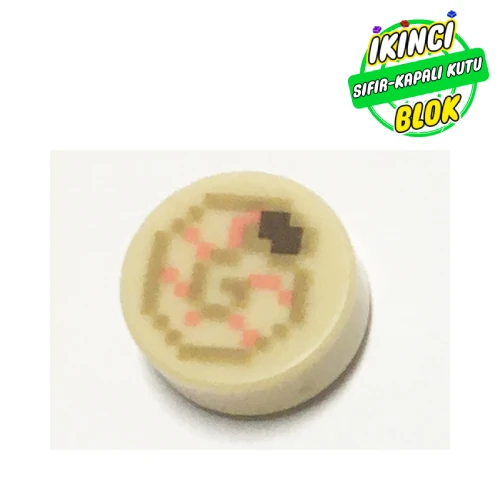 LEGO® 1 x 1 Pikselleşmiş Deniz Kabuğu Desenli Grafikli Düz Plaka Bej Sıfır