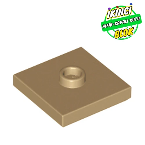 LEGO® Plate Special 2 x 2 with Groove and Center Stud (Jumper) Koyu Bej Sıfır