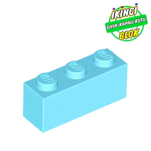 LEGO® Brick 1 x 3 Orta Azur Sıfır