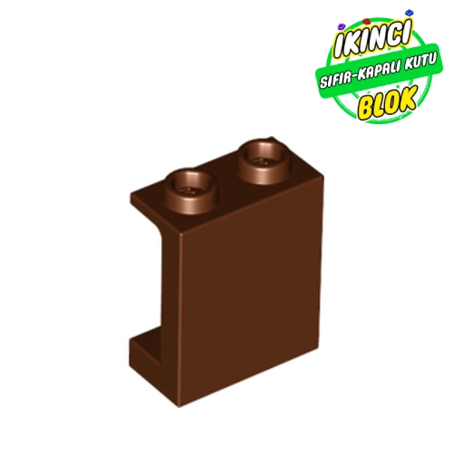 LEGO® 1 x 2 x 2 Yan destekli Panel Kızıl Kahverengi Sıfır