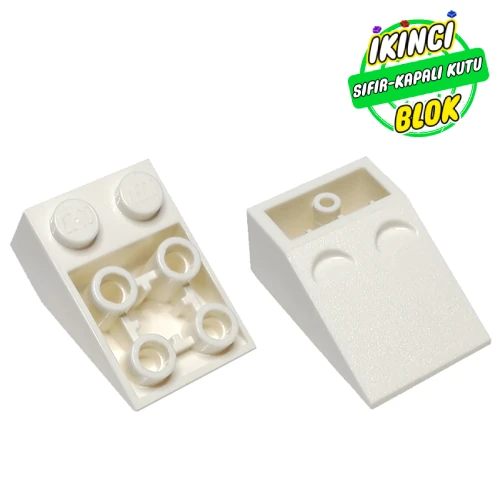 LEGO® Slope Inverted 33° 3 x 2, Round Bottom Pin Beyaz Sıfır