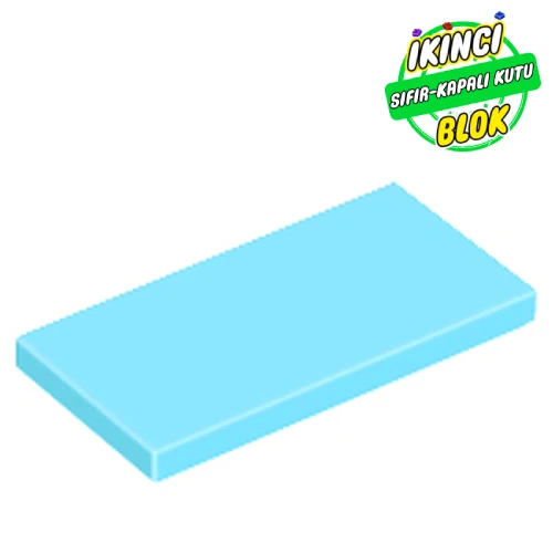LEGO® Tile 2 x 4 with Groove Orta Azur Sıfır