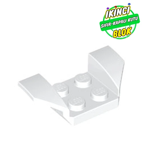 LEGO® Mudguard 2 x 4 with 2 x 2 Studs and Flared Wings Beyaz Sıfır