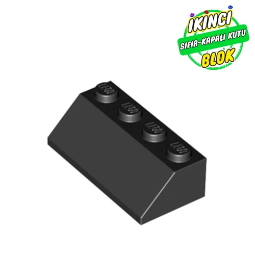 LEGO® 2 x 4 45 Derece Eğimli Parça Siyah Sıfır