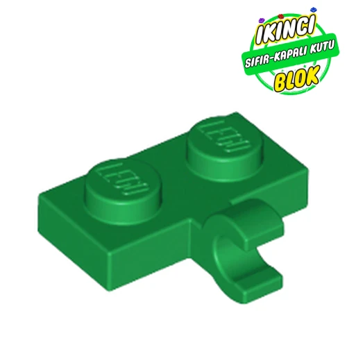 LEGO® Plate Special 1 x 2 with Clip Horizontal on Side Yeşil Sıfır