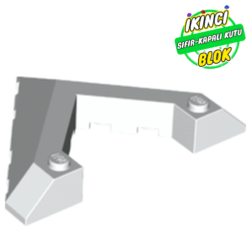 LEGO® 6 x 8 Eğimli Parça Kesik Beyaz Sıfır