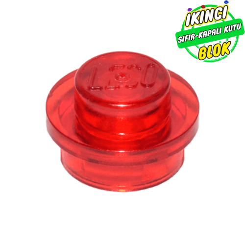 LEGO® 1 x 1 Kavisli Plaka Şeffaf Kırmızı Sıfır