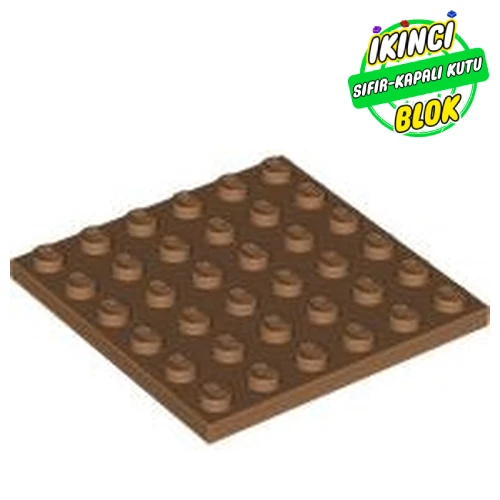 LEGO® Plate 6 x 6 Orta Nugat Sıfır