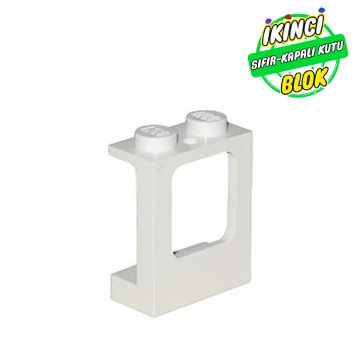 LEGO® Window 1 x 2 x 2 Plane, Solid Studs Beyaz Sıfır
