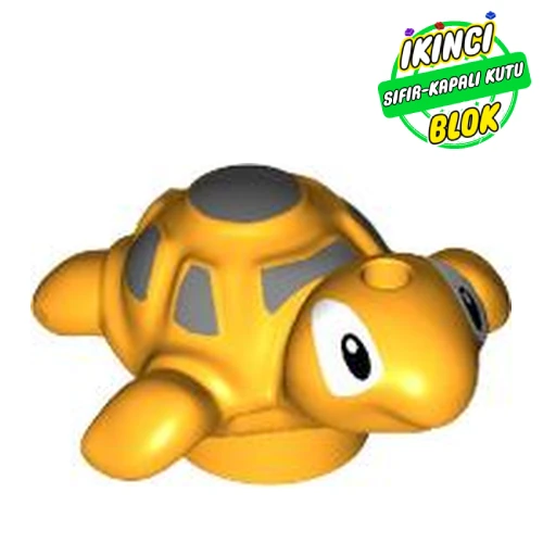 LEGO® Animal, Turtle, Baby with Light Bluish Gray Spots Print Parlak Açık Turuncu Sıfır