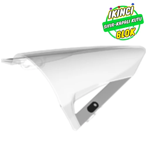 LEGO® Windscreen, Curved with White Edges Print (Sticker) Şeffaf Sıfır