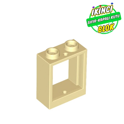 LEGO® Window 1 x 2 x 2 Flat Front Bej Sıfır