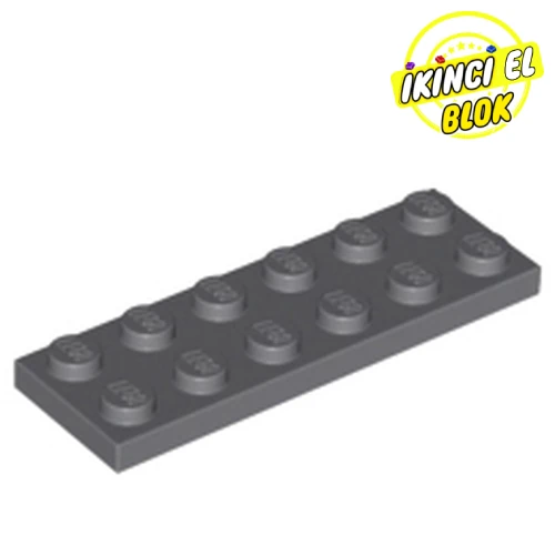 LEGO® 2 x 6 Plaka Koyu Mavimsi Gri Sıfır