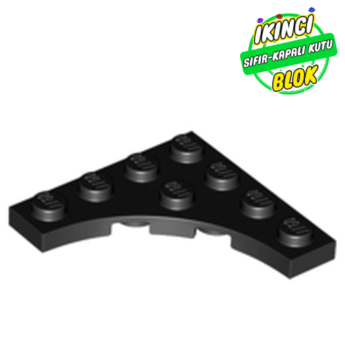LEGO® 4 x 4 Kavisli Plaka 3 x 3 Kesimli Siyah Sıfır
