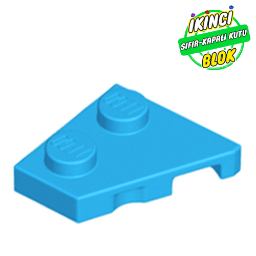 LEGO® 2 x 2 Köşe Sol Plaka Koyu Azur Sıfır