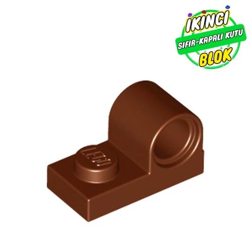 LEGO® Plate Special 1 x 2 with Pin Hole on Top Kırmızımsı Kahverengi Sıfır